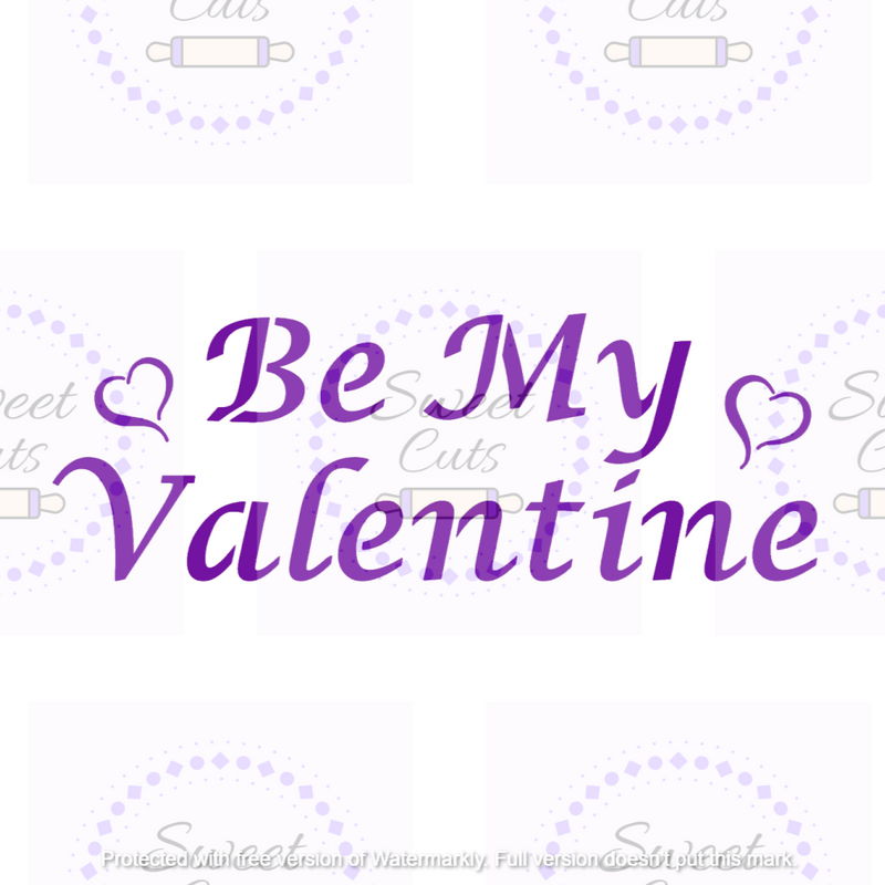 Be My Valentine Words Stencil