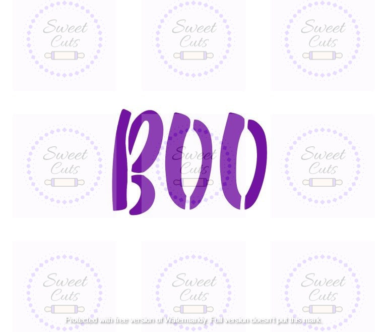 BOO Halloween Word Stencil