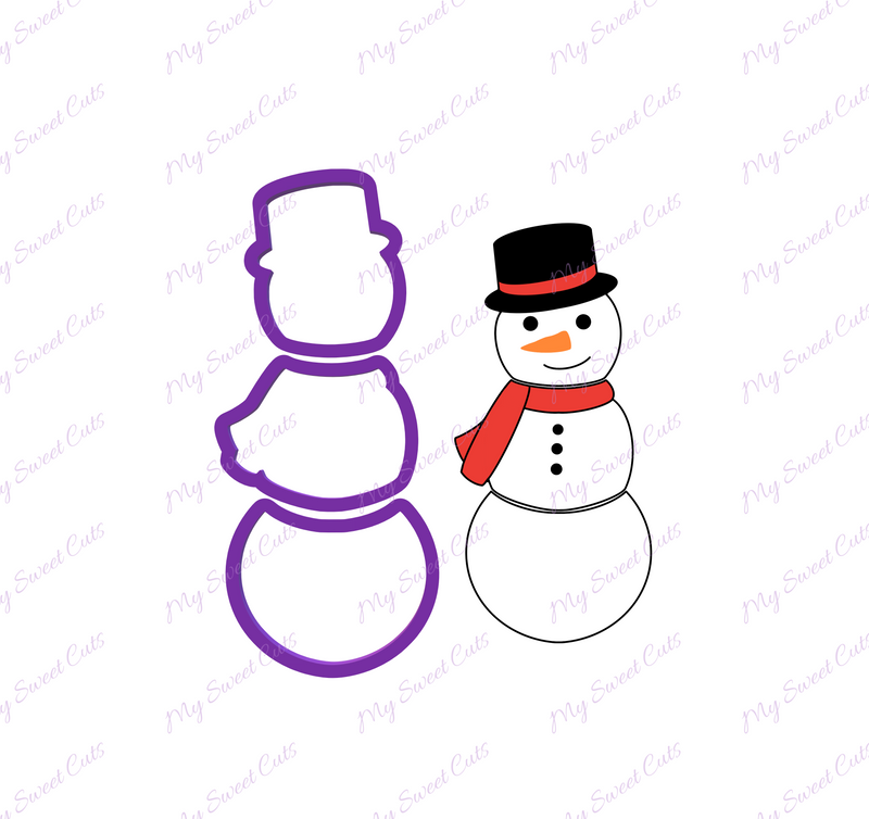 Build a Snowman Cookie Cutter - Christmas Cookie Cutter
