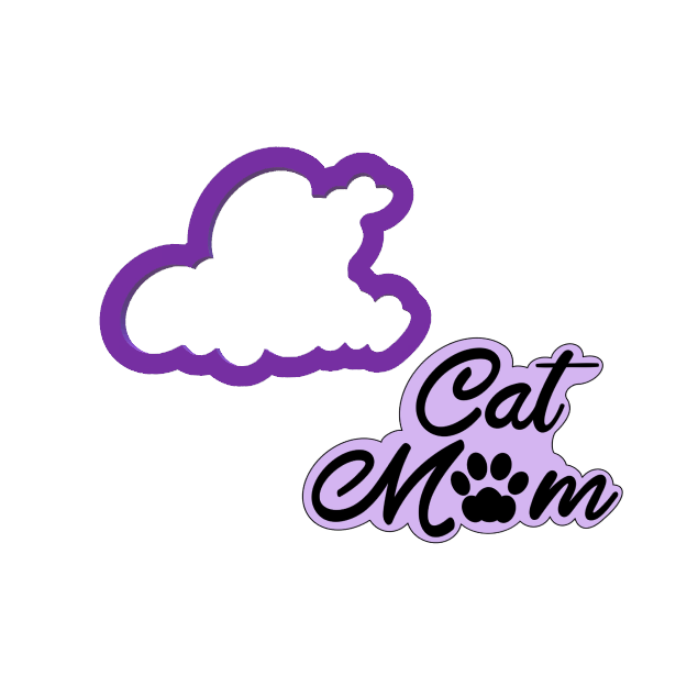 Cat Mom Words Cookie Cutter