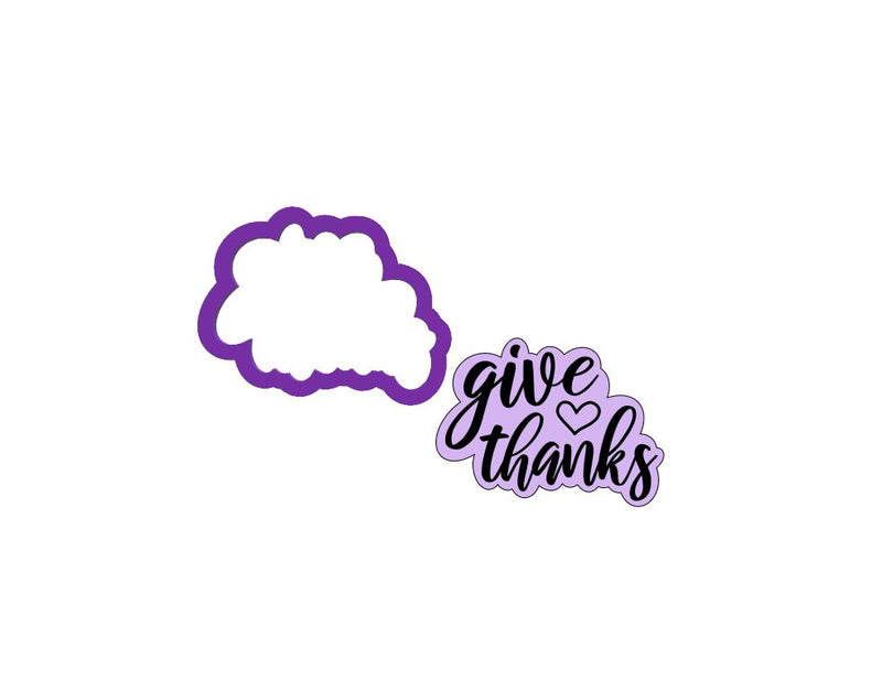 Give Thanks Words Cookie Cutter