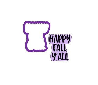 Happy Fall Y'all Words Cookie Cutter