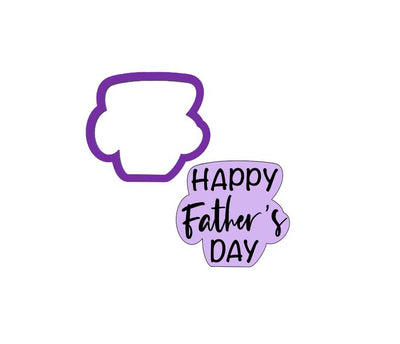 Happy Father's Day Words Cookie Cutter
