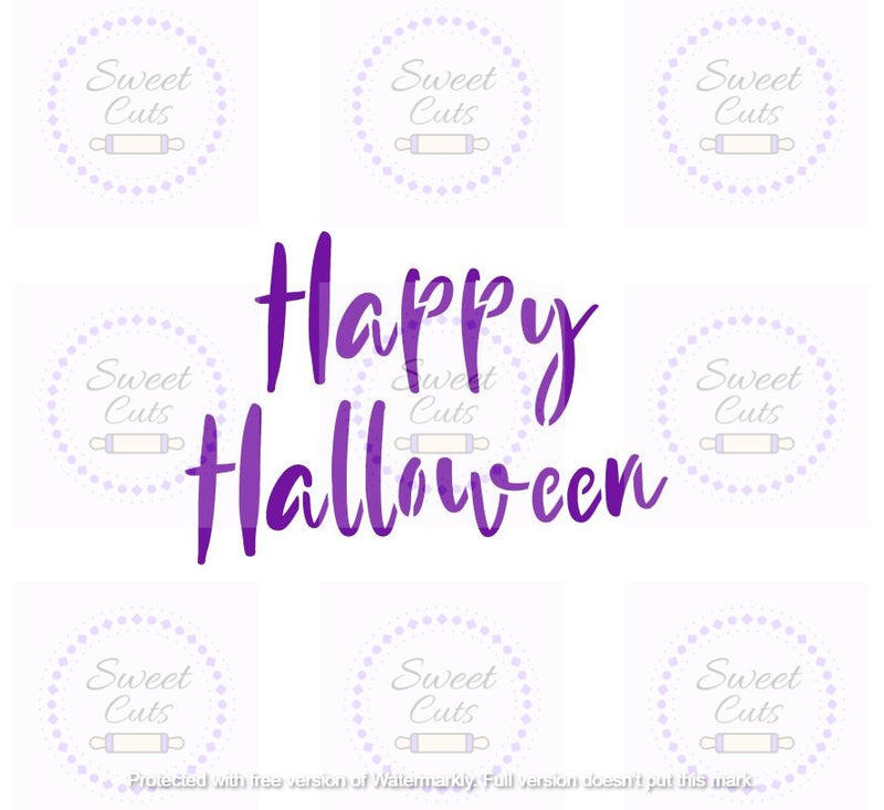 Happy Halloween Words Stencil - Halloween Stencil