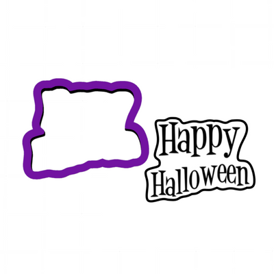 Happy Halloween Words Cookie Cutter