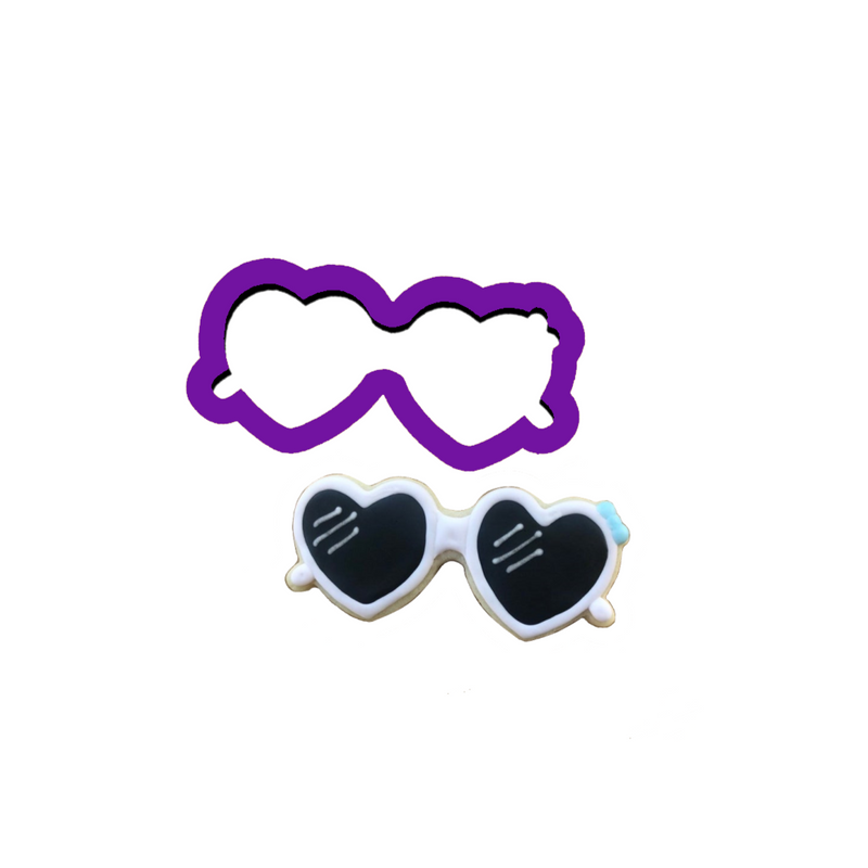 Heart Glasses Cookie Cutter - Valentine&