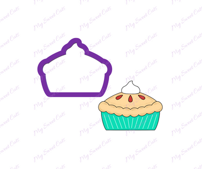 Pie With whipped Cream Cookie Cutter - Thanksgiving Cookie Cutter