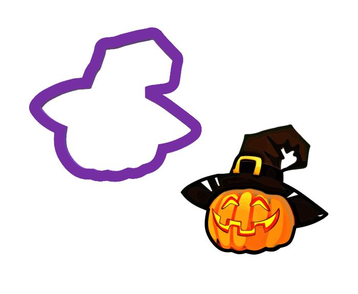 Pumpkin with Witch Hat Cookie Cutter