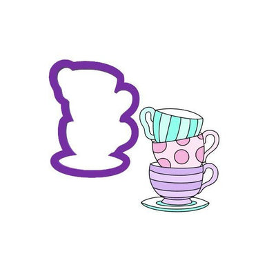 Stacked Teacups Cookie Cutter