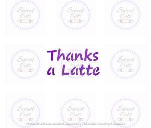 Thanks a Latte Words Stencil