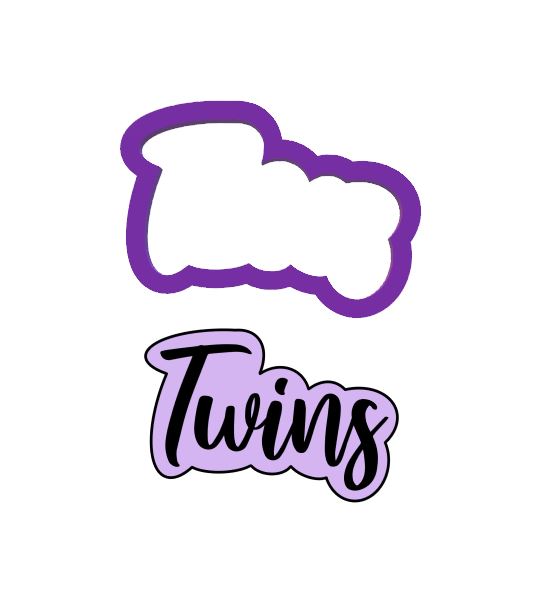 Twins Word Cookie Cutter
